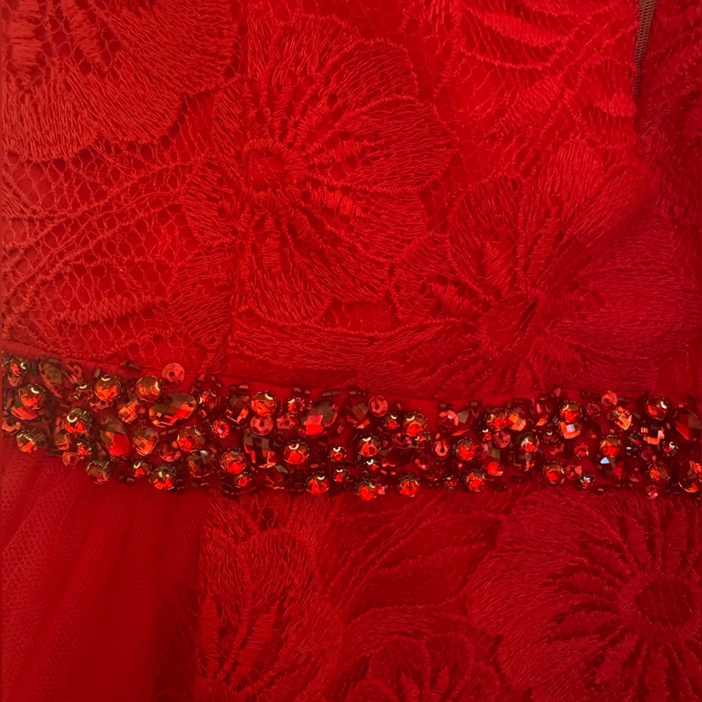 NWT Rachel Allan Red Prom Dress - Picture 2 of 14
